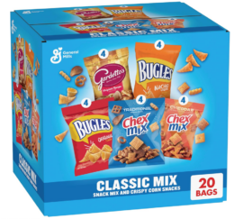 Classic Mix Snack Mix 20 bags for $7.XX on Amazon